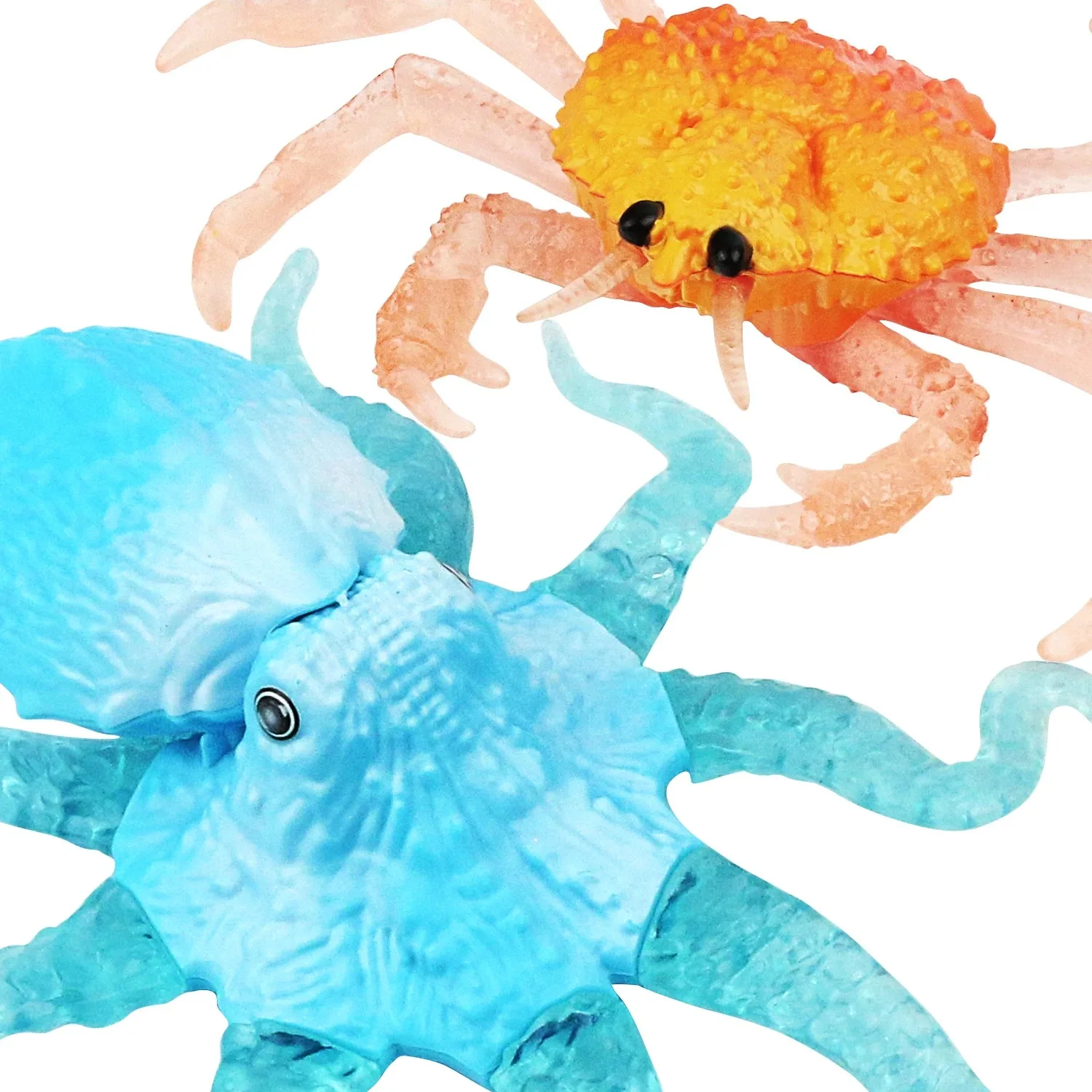 Zacht rekbaar octopuskrab zeedieren knijpspeelgoed, zintuiglijk stressverlichting waterspel voor kinderen, veilig siliconen speelgoed