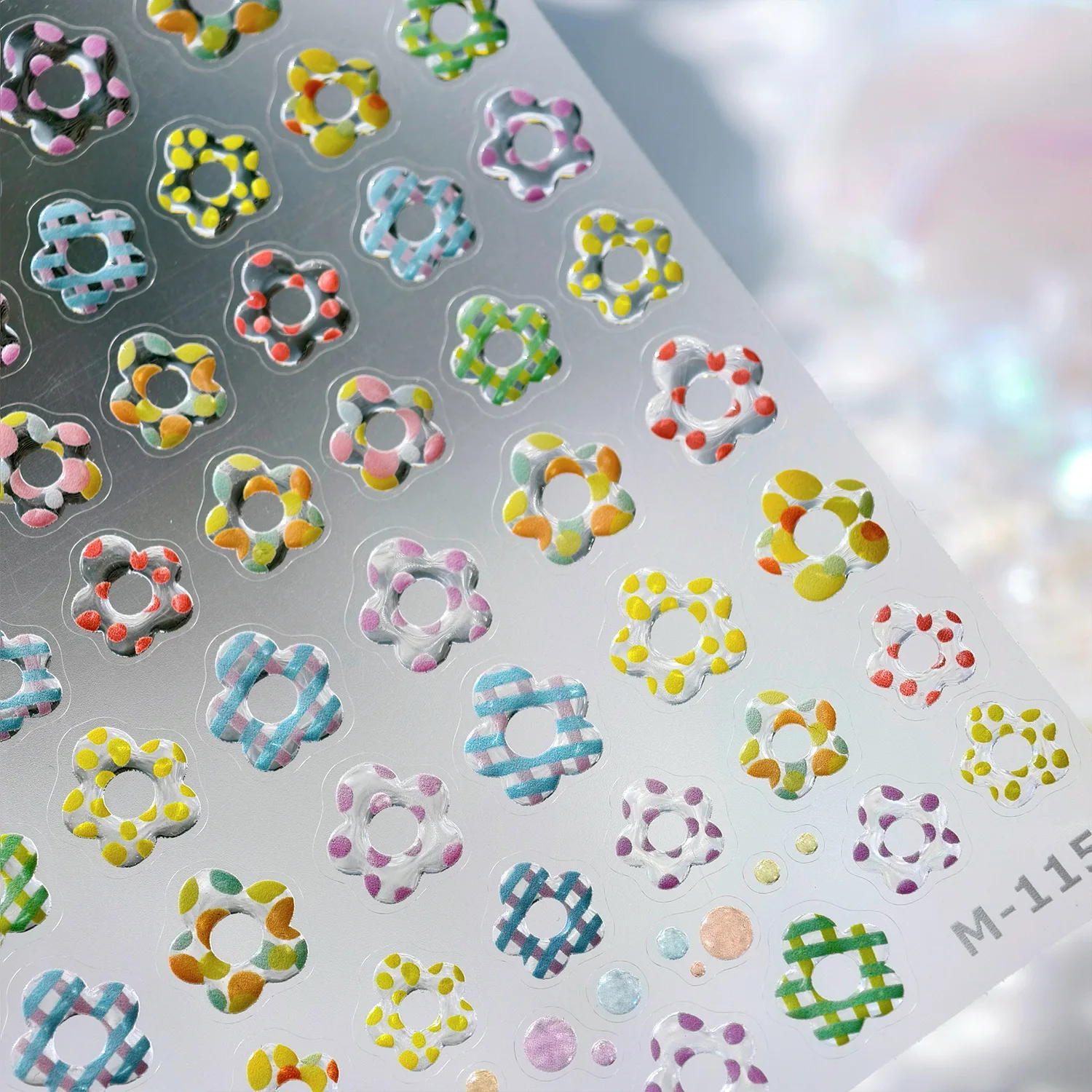 Leuke Doodle 5D Nail Art Sticker Minimalistische Cartoon Katten Puppy Bunny Vlinder Liefde Harten Strik Speelse Manicure Decal DIY