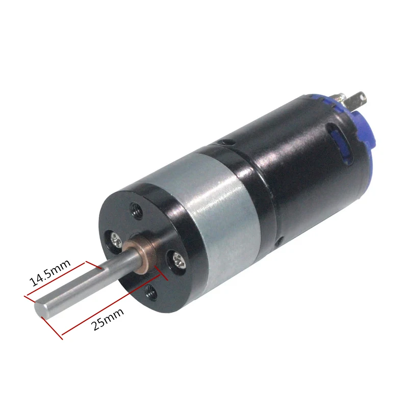 JGA25-370DG High Speed Higher Torque 370 DC Geared Reduction Motor 12V Electric DC Motor 25mm Double-gear Box Reducer