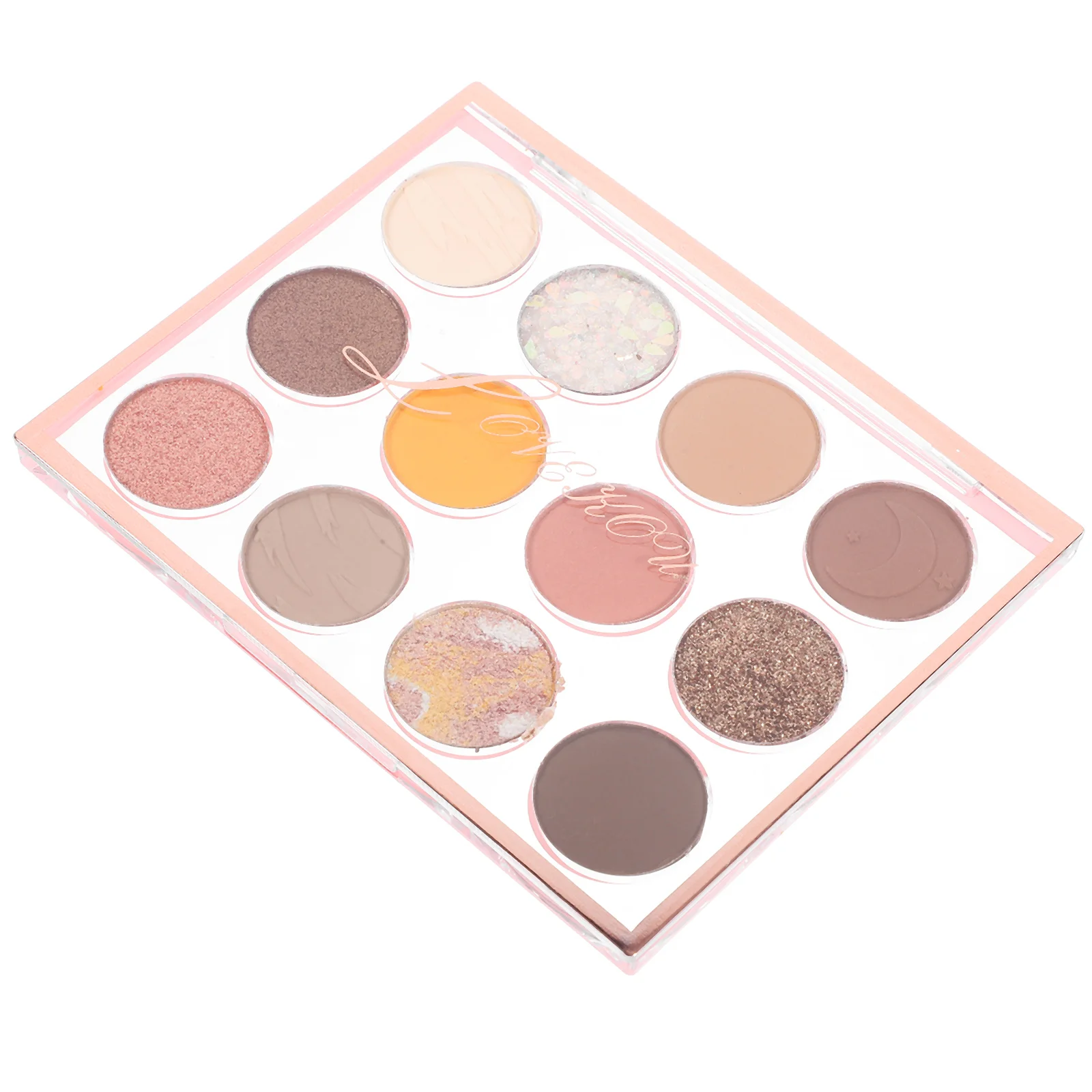 아이섀도 팔레트 아이섀도 플레이트 12 그리드 파티 나이트 클럽을 위한 컴팩트 경량 메이크업 트레이 여성용 글리터 아이 메이크업
