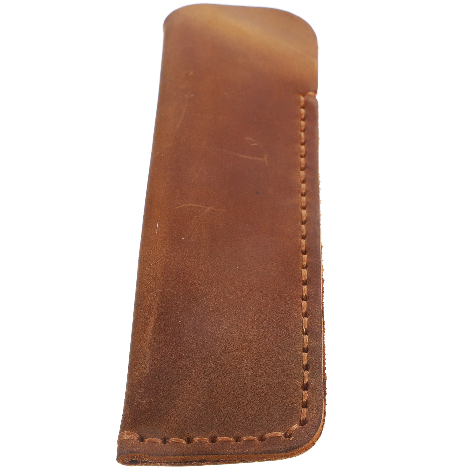 Pen Case Cowhide Handmade Pouch Protective Sleeve Office School Supplies Gift Desk Organizer Stationery Writing Tool