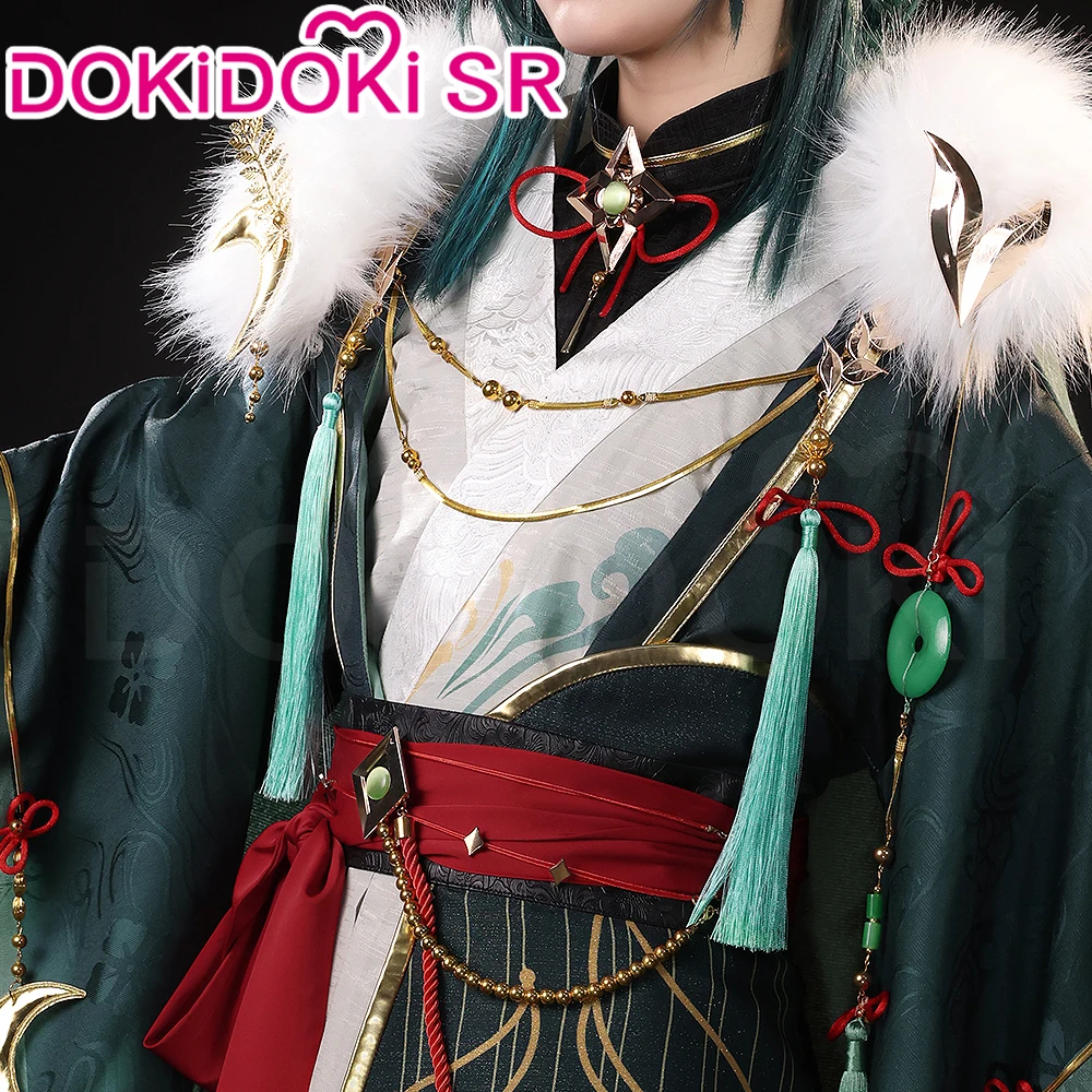 IN STOCK Xiao Doujin Cosplay Costume Game Genshin Impact DokiDoki-SR Xiao Costume the Winter Solstice Doujin Wear Christmas Xiao