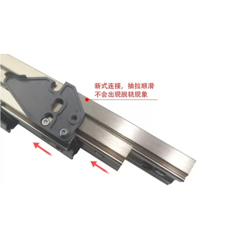 Hidden Folding Table Rails Aluminum Cabinet Drawer Telescopic Dining Table Slide Flat Push Folding Hardware Accessories  1pcs