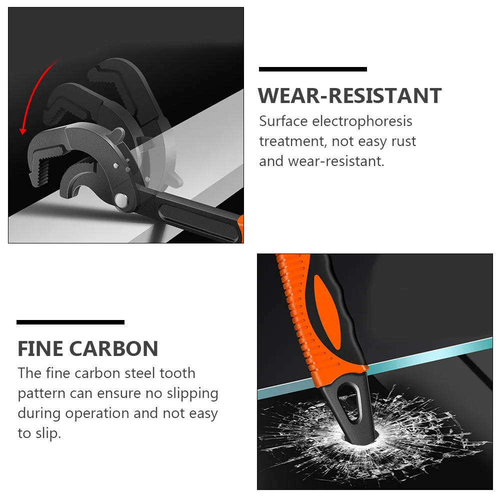 

Multi-Functional Adjustable Universal Wrench 14-30Mm Pipe Wrench Pliers High Carbon Steel Forged Rust Resistant Labor-Saving