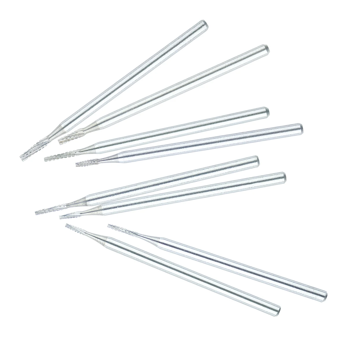 6Pcs/Box Dental Tungsten Carbide Burs Tapered Fissure Cross Cut Head HP Series 2.35mm For Low Speed Straight Nose Cone Handpiece