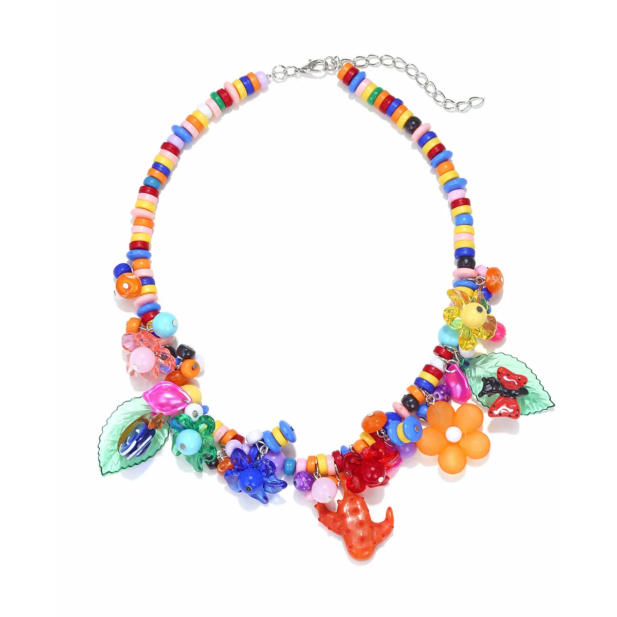 

2025 New ZAA Handmade Colorful Resin Beaded Flower Choker Necklace for Women Vintage Ethnic Style Jewelry Neck Accessories