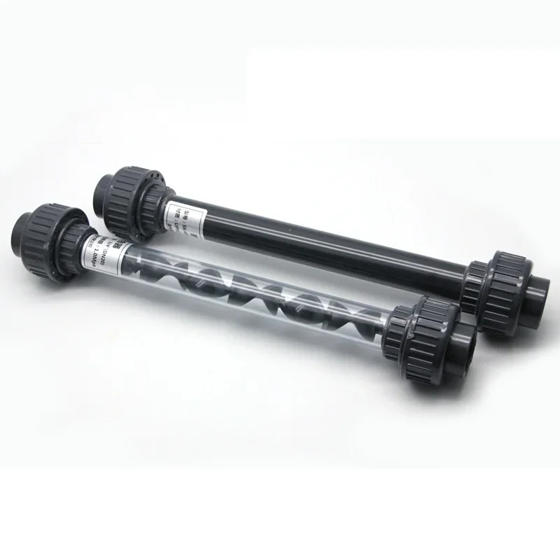 20-50MM PVC Helical Static Mixers Union Connector Industry Anti Corrosion Plastic Dosing Liquid SK Type Mixing Device Pipe