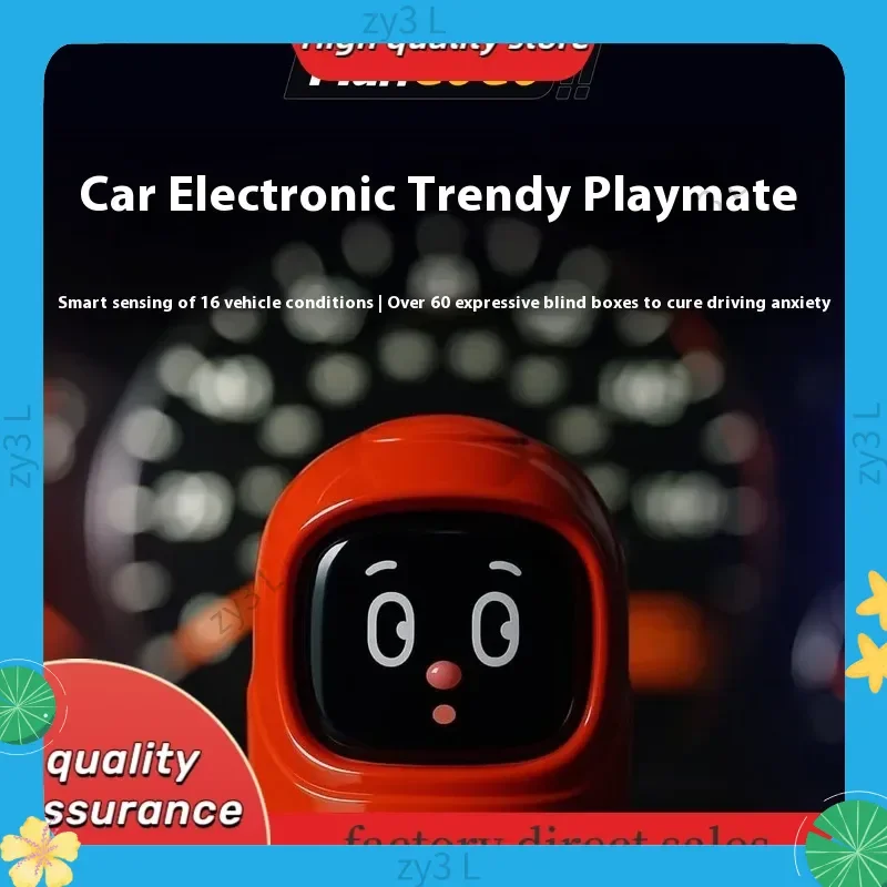 MANGOGO – jouet monté sur voiture, ornements électroniques pour animaux de compagnie, jouets tendance, compagnons, robots intelligents, expressions facia, décorations de voiture