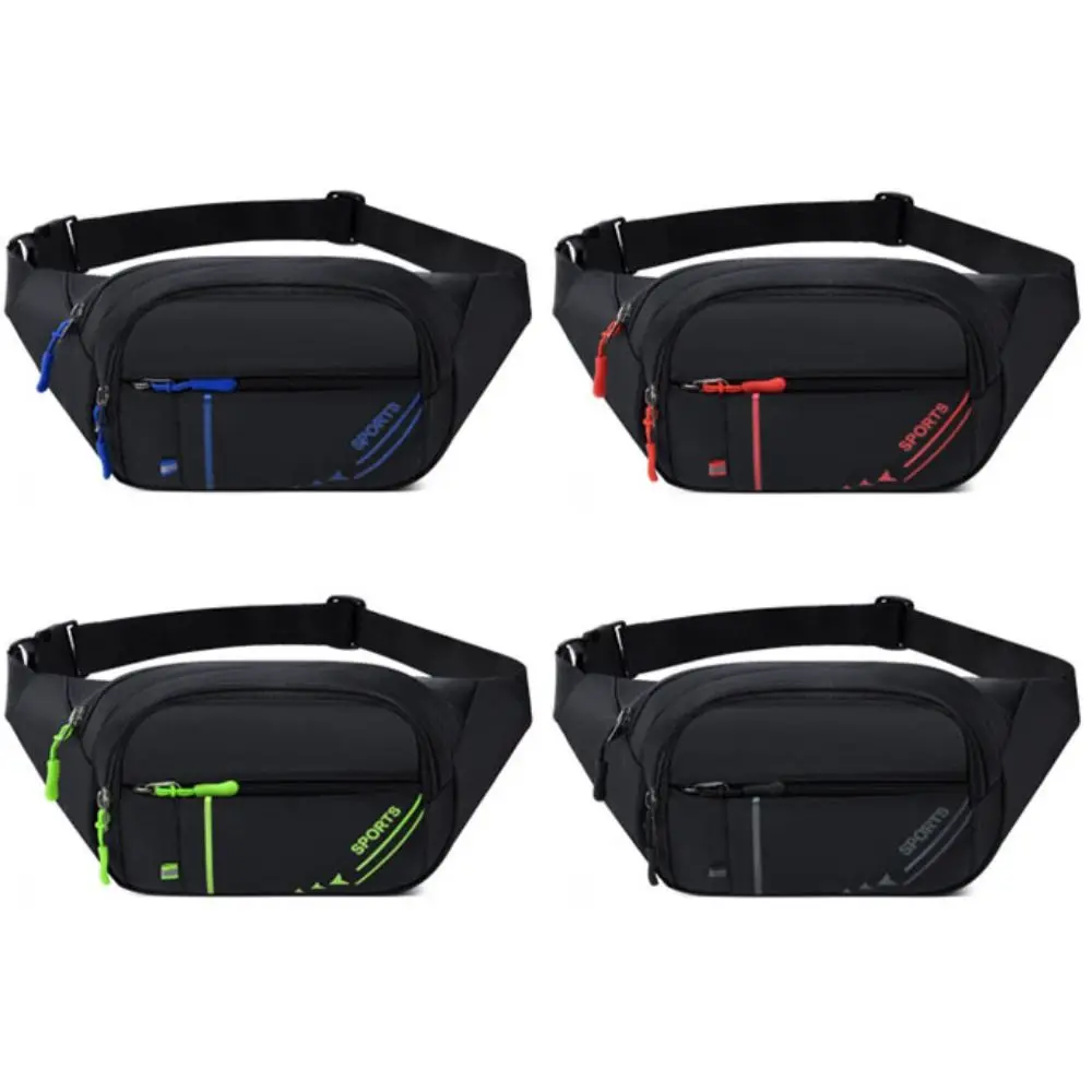 Waterproof Sports Waist Pack Multi-pocket Portability Multifunctional Waist Pack Terylene Adjustable Shoulder Strap