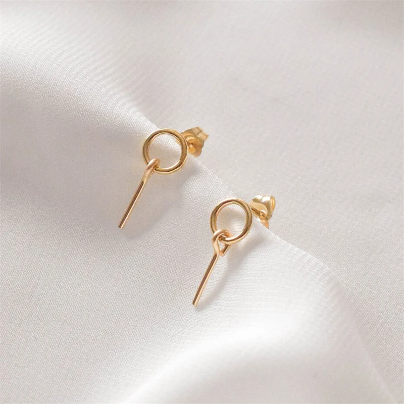 14K Gold Filled Bar Earrings Tarnish Resistant Jewelry Boho Dainty Earrings Vintage Earrings For Women Waterproof Jewelry