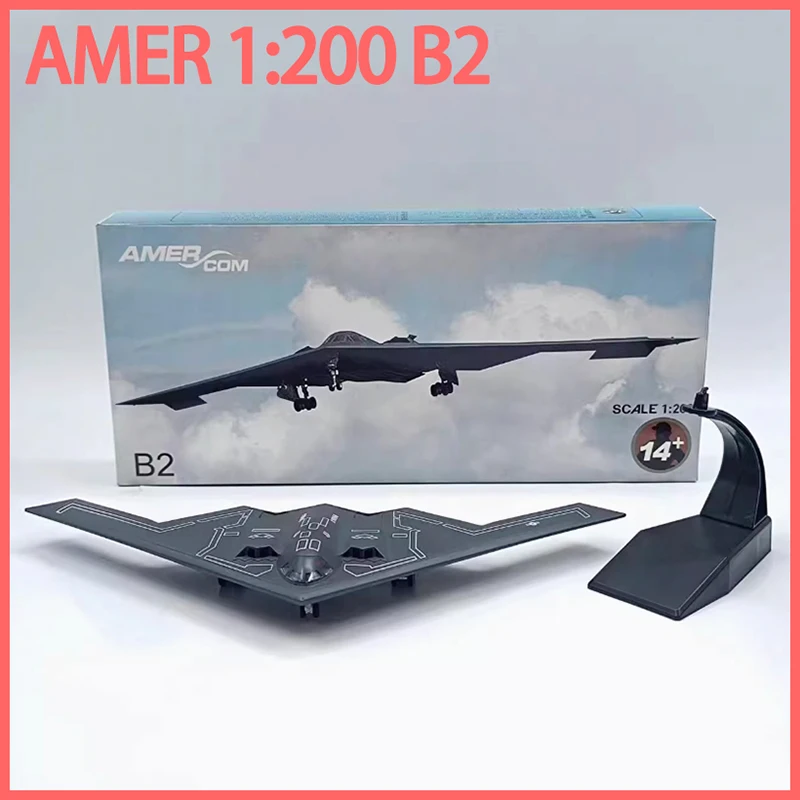 

Diecast AMER Alloy 1/200 Scale US B2 long-range Strategic Bomber B2 Aircraft Model For Display Collections