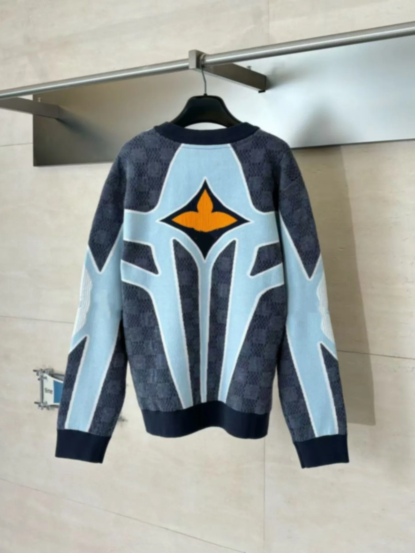 European Sle Wool Blend Knitted Faion round Ne Sweater Men Women Patterned Knitwear Casual Loose Fit Long Sve