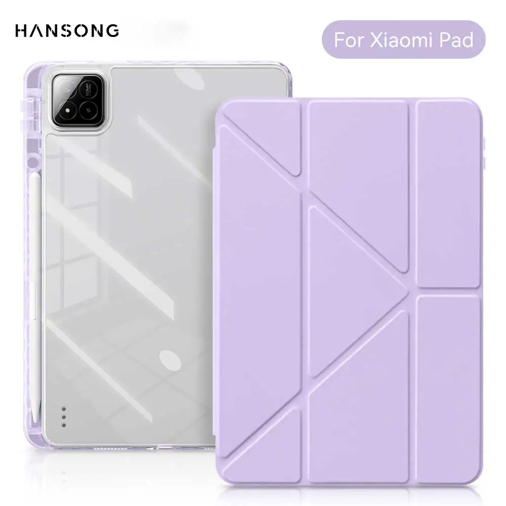 For Mi Pad Case for Xiaomi Mi Pad 7&7 Pro 11.2 inch HD Transparent Case for Mi Pad 6 & 6 Pro 11 inch with Awake / Sleep Cover