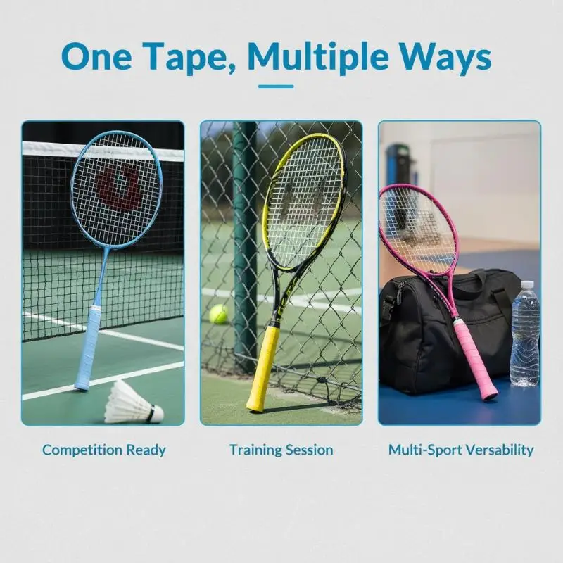 12 Stück Schweißabsorbierendes Overgrip-Band für Tennis- und Badmintonschläger, Angelruten und den täglichen Gebrauch – Detail 3