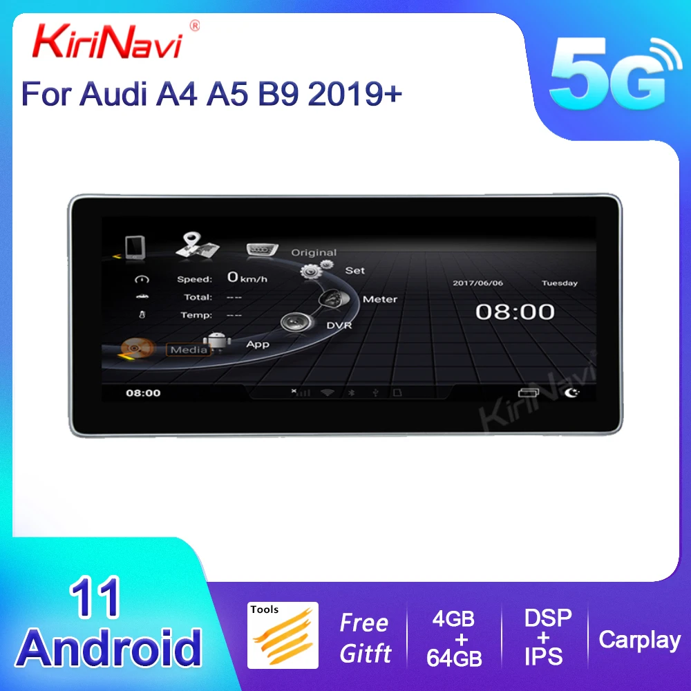 

KiriNavi 10.25 inch Android 12 Car Radio Automotivo Head Unit For Audi A4 A5 B9 Car Multimedia Player Auto GPS Navigation 2019+