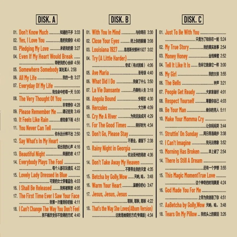 Aaron Neville 3CD - Western Classic Blues Love Songs Lossless Sound Car Play Disc Collection