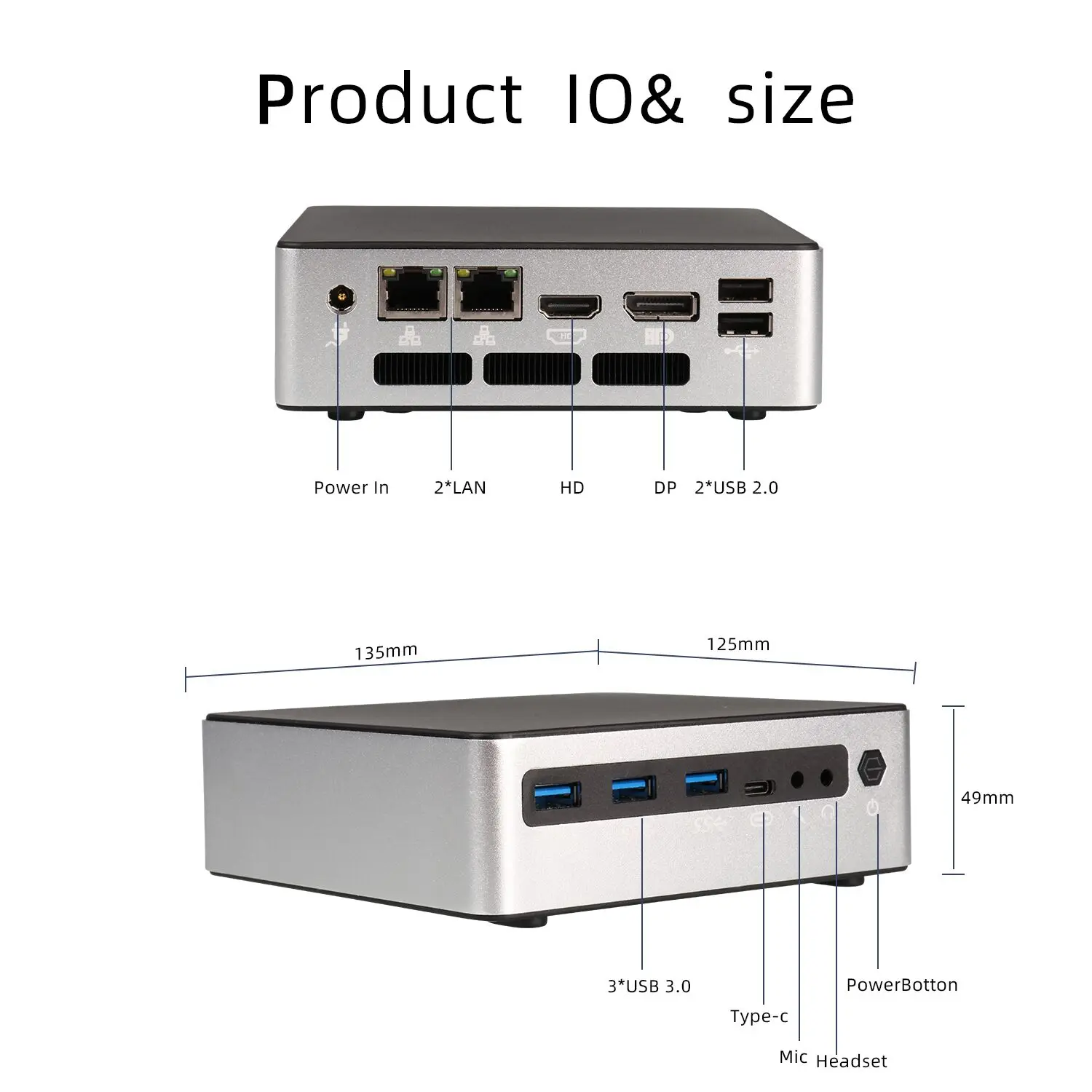 Topton Mini PC i5 1340P i7 1360P 2xDDR5 RAM NVMe SSD Windows 11 Pro komputer Desktop 1xHDMI2.0 1xDP1.4 1xType-C WiFi6