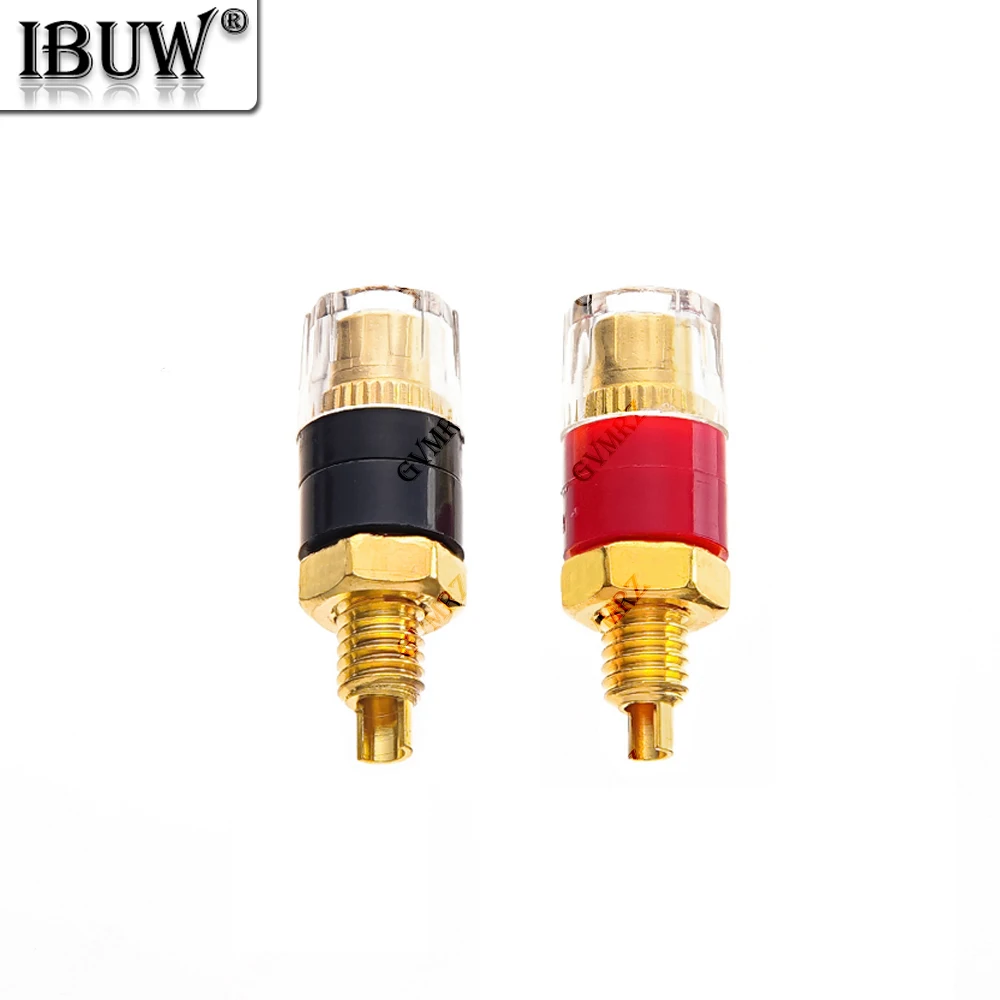 2PCS Red Black 4MM Banana Connector Amplifier Banana Plug Socket Connector The Speaker Terminal 4MM