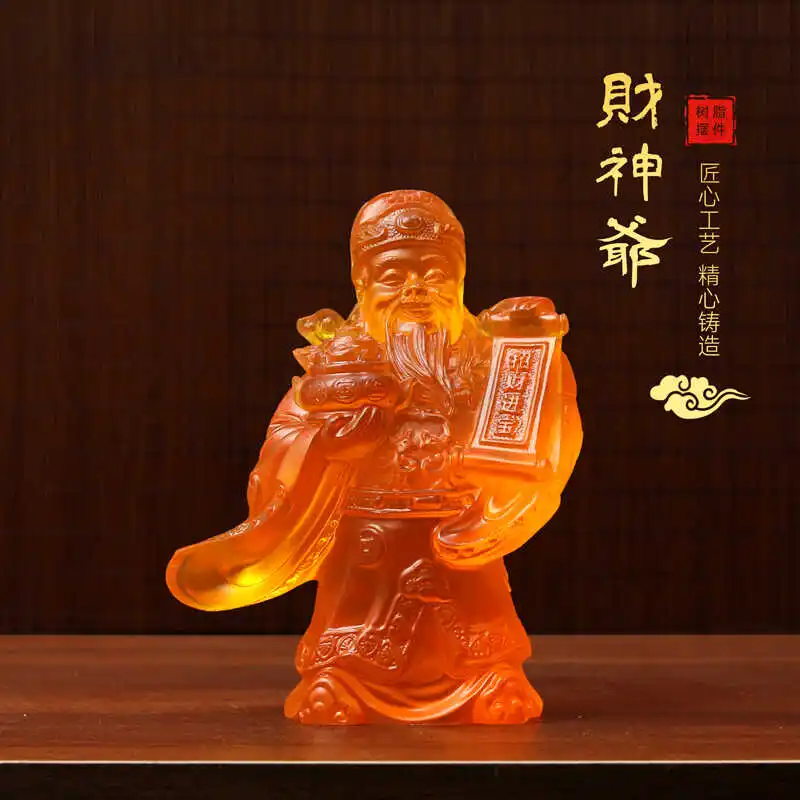 

Water glazed God of Wealth Lucky Entrance Decorations at home to worship the opening Buddha