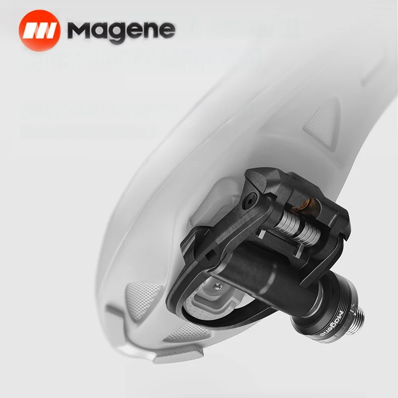 Magene P715 Dual-Sided Pedal Power Meter ±1% Accuracy Bluetooth ANT+ Road Bike Pedals Compatible with KEO & SPD-SL