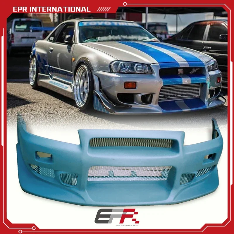 EPR glass fibre accessories for Skyline R34 GTR CW Type front bumper Enhance the appearance of the car