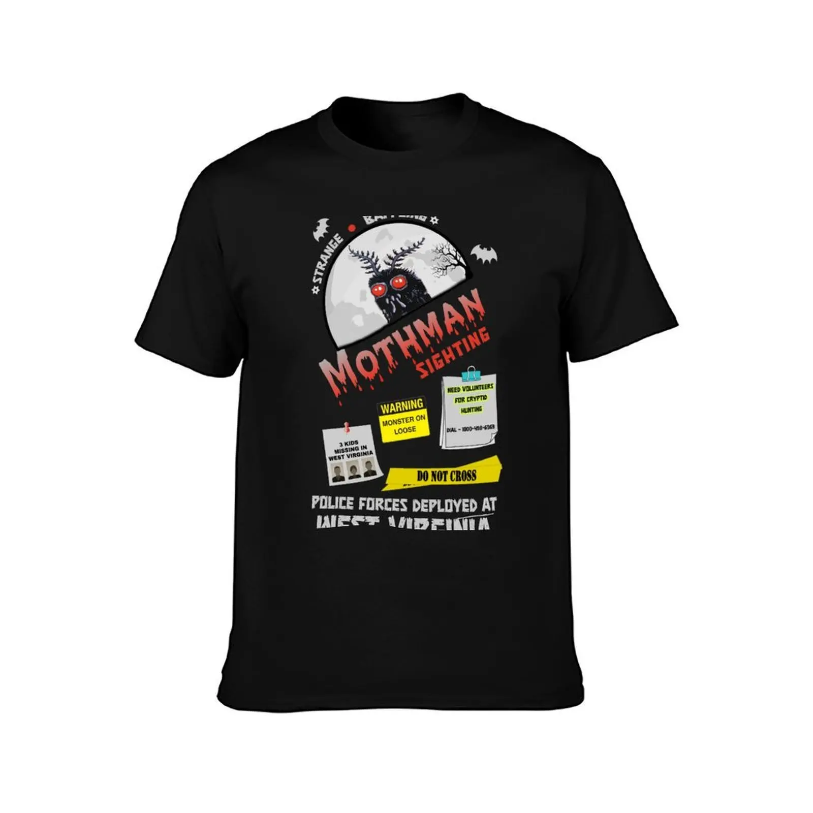 Retro mothman sighting T-Shirt Tough Fabric Work Tee