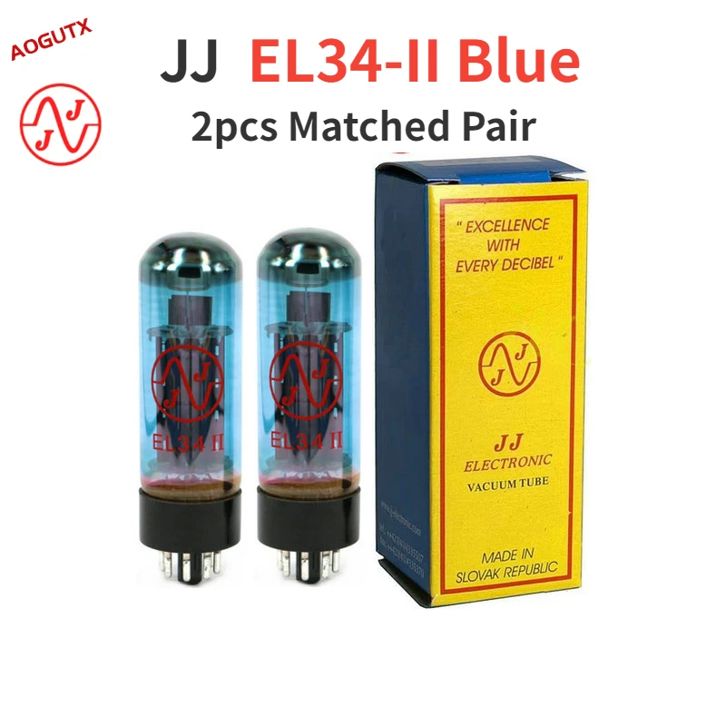 

JJ EL34II Blue EL34 Vacuum Tube Upgrade EL34 EL34C 6CA7 5881 6P3P 6L6 HIFI Audio Valve Electron Tube Amplifier Matched DIYAogutx