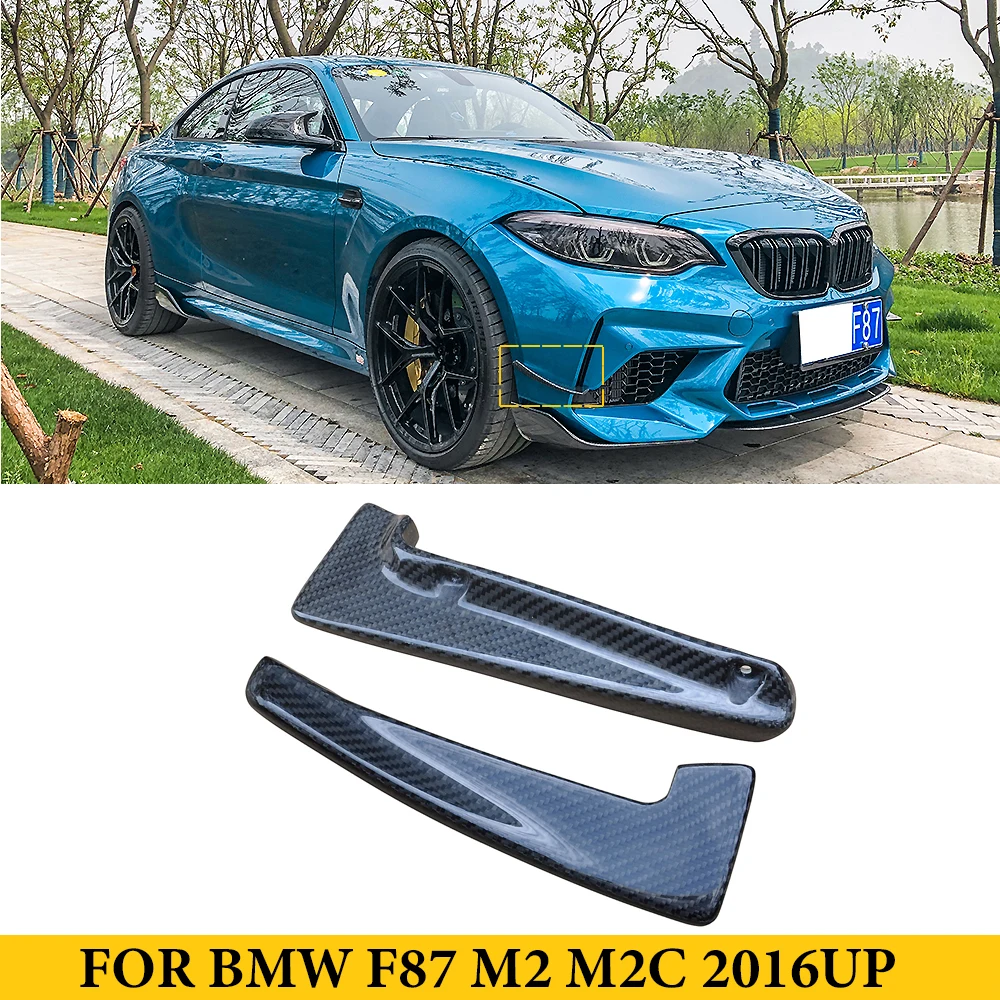 

For BMW 2 Series F87 M2 M2C 2016UP Carbon Fiber Front Bumper Canards Splitters Flaps Car Styling