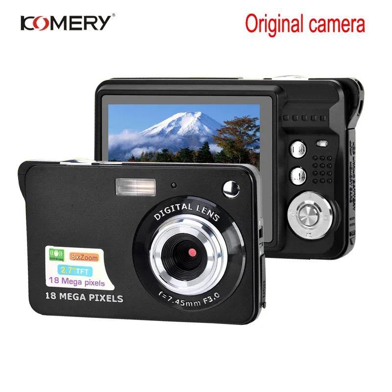 HD Digital Camera for Photography 2.7'' LCD Screen Anti-shake Campact Camera Children Autofocus Vlogging Camera for YouTube