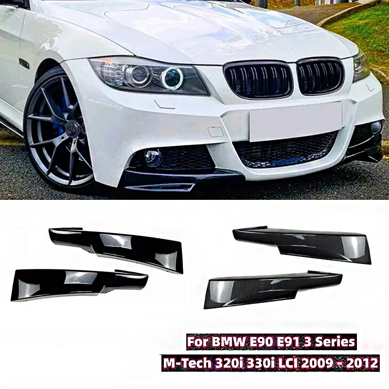 

Угловая обертка переднего бампера автомобиля для BMW 3 серии E90 M-Tech Lci 2009-2012, боковые сплиттеры, тюнинг, автомобильные аксессуары, вторичный рынок