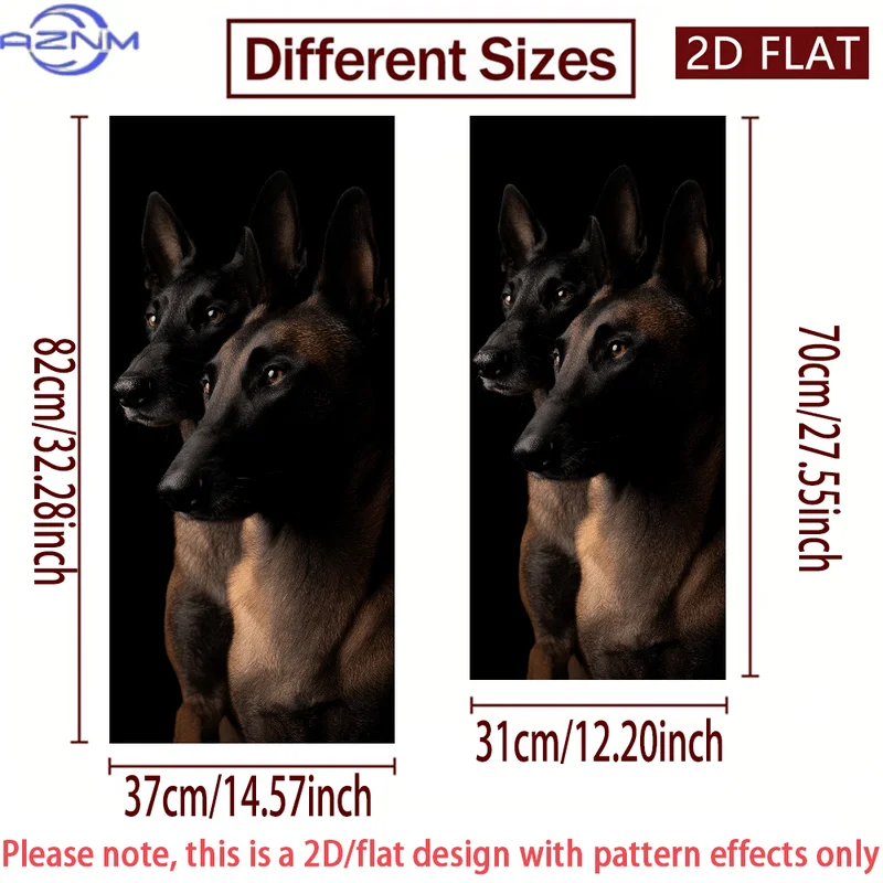 2D/FLAT-Malinois Dog Decorative Trash Can Sticker Wall Sticker Self - Adhesive PVC Sticker Waterproof Scratch - Resistant High