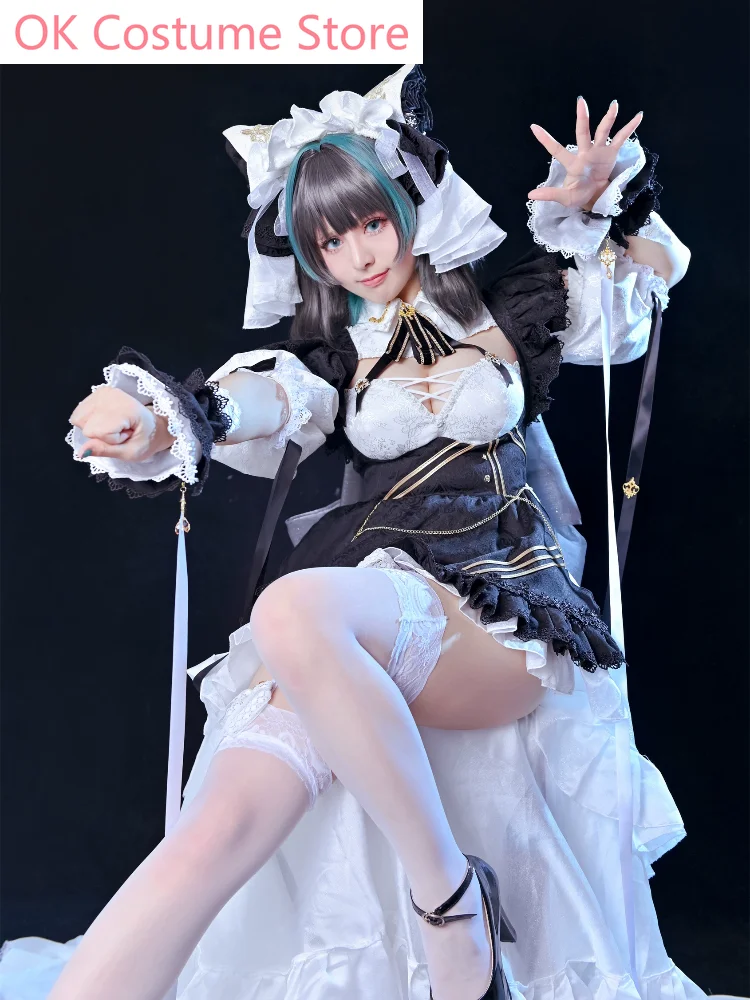 Azur lane cheshire derss cosplay traje cos jogo anime festa uniforme halloween jogar papel roupas