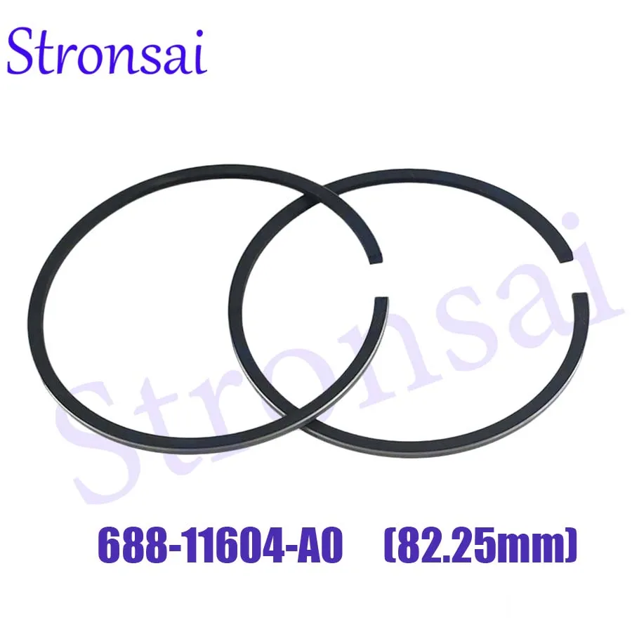 

688-11604-A0 82.25mm Piston Ring Set for Yamaha Outboard Parts 2 stroke 75HP 85HP 90HP Parsun T85 6J1-11610 Boat Engine Parts