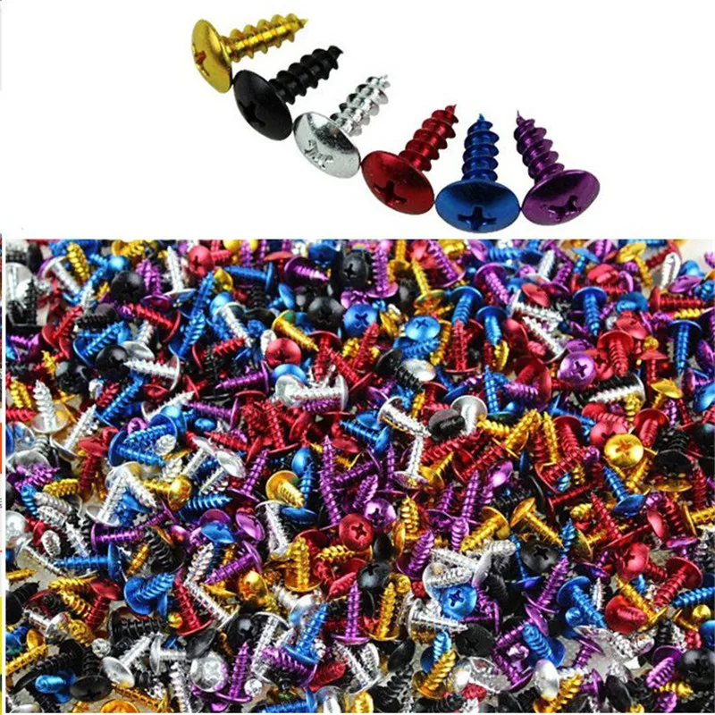 30 PCS 2CM length colorful dirt pit bike bolts kit fastener clips screw motocross accessories motorcycle screw decal universal p