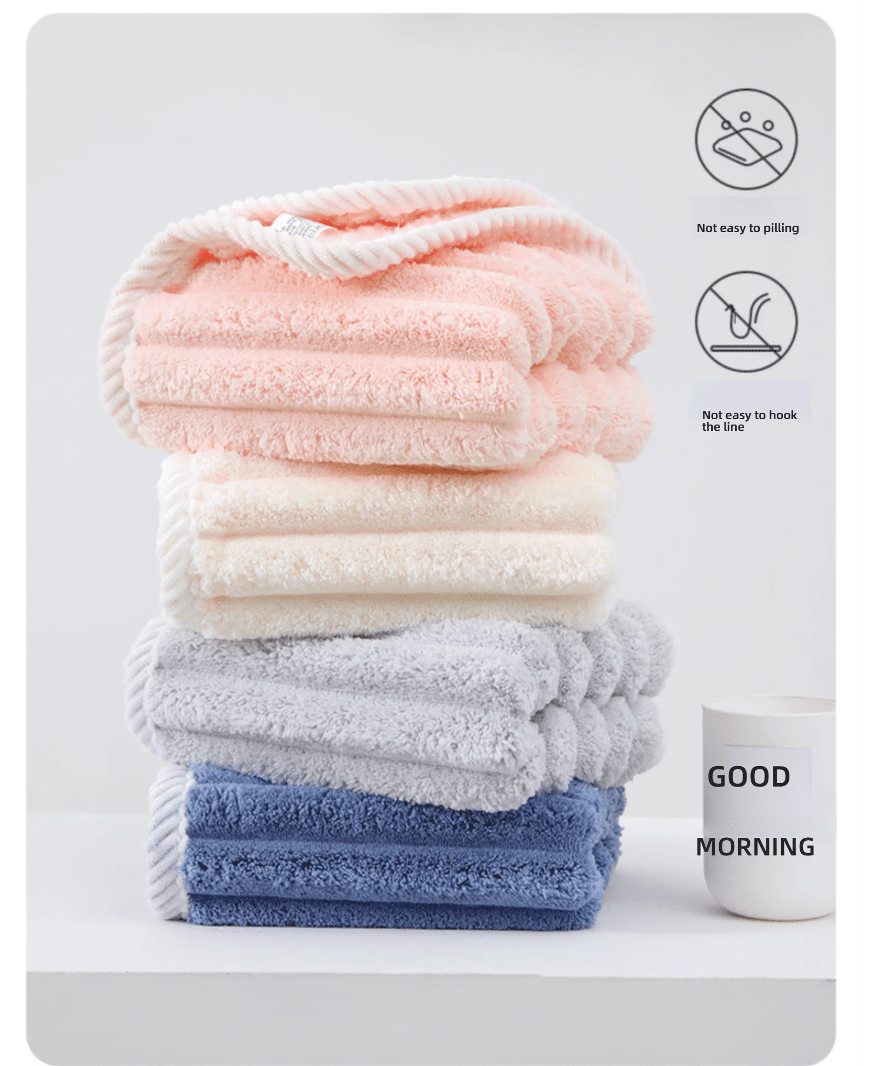 1 thick absorbent towel for household use, new thick pure cotton towel, soft and highly absorbent quick drying travel towel