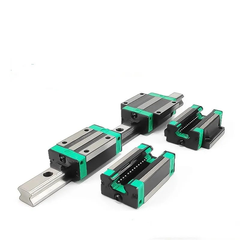 4 Pcs HGH15CA /HGW15CC /HGH20CA/HGW20CC Linear Block   Bearing For  Rails CNC Black green / Red green