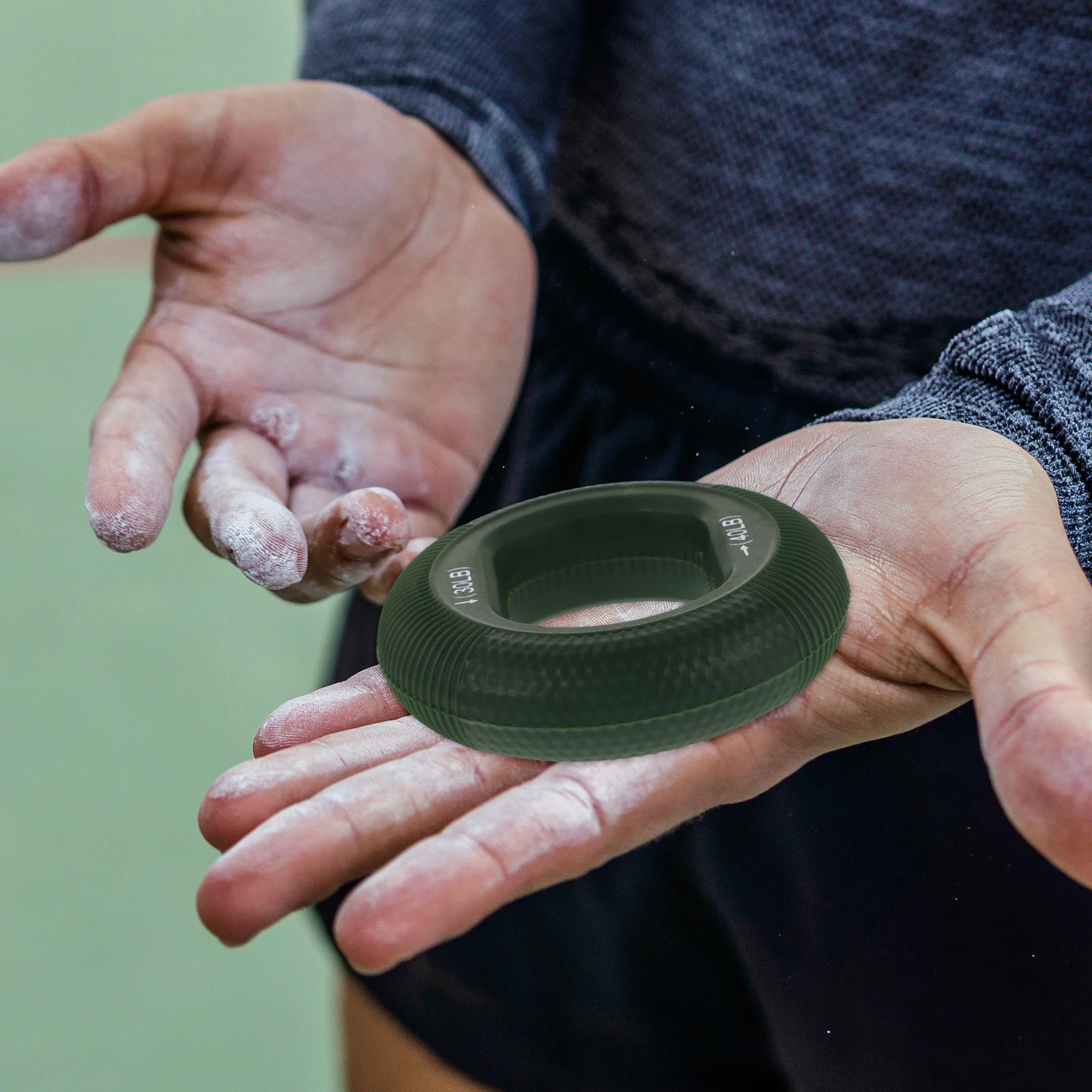 

1pc Silicone Grip Strengthener Hand Exerciser For Forearm Wrist Muscle Training Finger Rehabilitation Workout Grip Trainer Ring