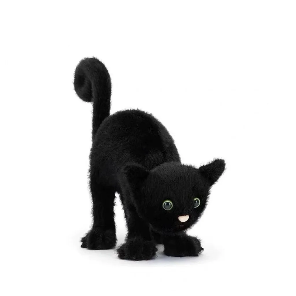 

Плюшевая игрушка-котёнок Jellycat Halloween Scaredy Cat (Чёрный кот-призрак) из Великобритании – милый и забавный подарок