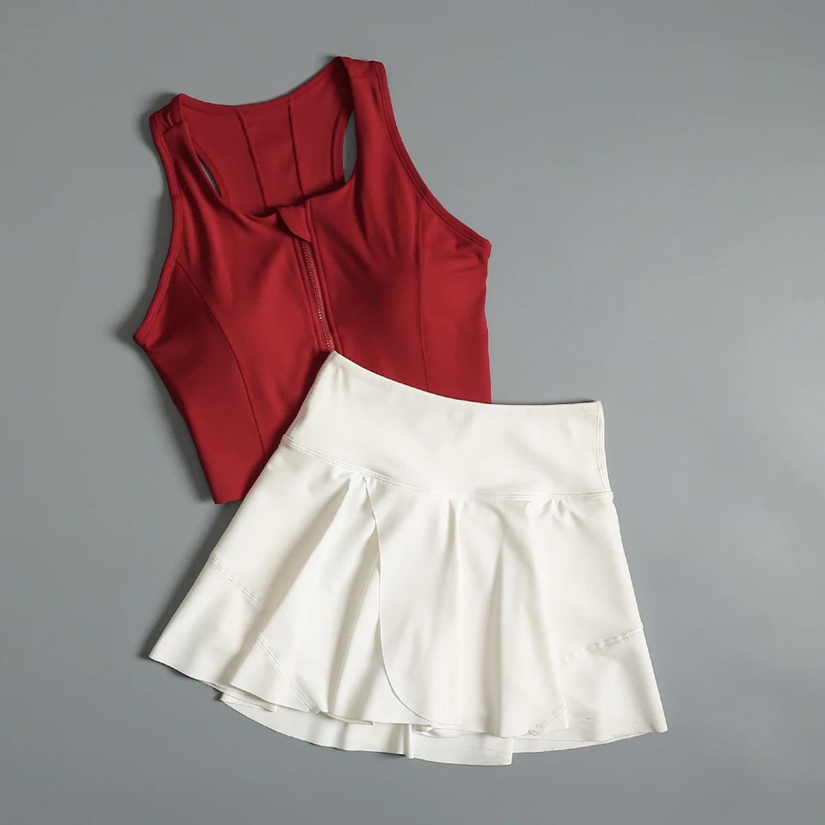 Traje deportivo de tenis para mujer, traje de yoga de secado rápido, chaleco, entrenamiento de Pilates, fitness, moda, falda ajustada de bádminton