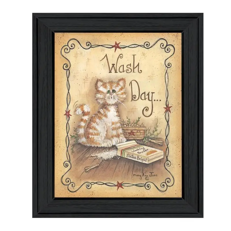 

Wash Day Framed Print with Black Frame