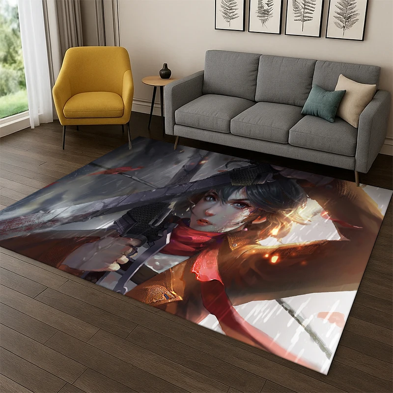 Attack on Titan Cartoon Anime Carpet Rug for Playroom Bedroom Living Room Sofa Home Decor,kid Game Area Rug Non-slip Floor Mat