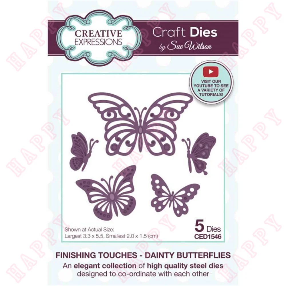 

Metal Cutting Dies Dainty Butterflies For Scrapbook Diary Decoration Paper Craft Embossing Template DIY Greeting Card Handmade