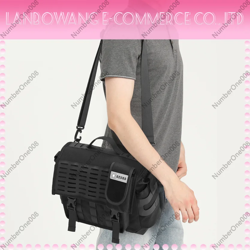 Men Messenger Bag Large Capacity Crossbody Shoulder Bag Waterproof Durable for Work Commute Bike Riding Outdoor Sports