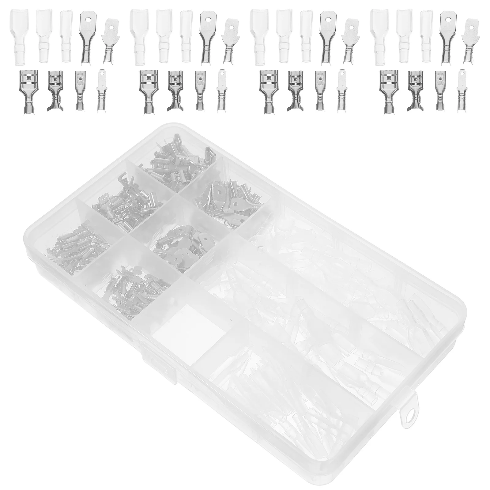 

270pcs Waterproof Wire Terminals Metal Plastic Spade Connectors Crimp Terminal Kit Splashproof Car Audio Connector Quick
