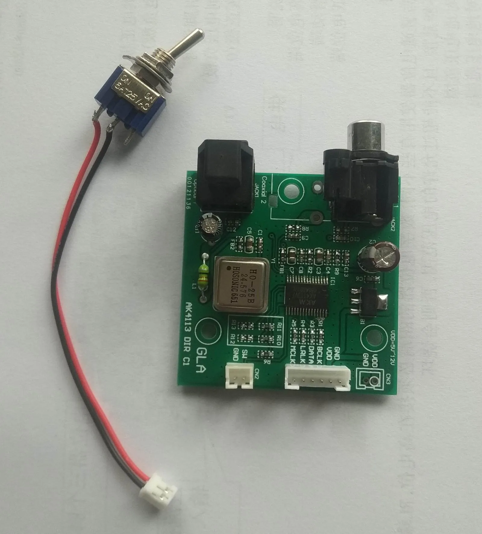 

SPDIF Coaxial Fiber Ak4113 Receiving Board, I2S Output, Left Aligned Output, Right Aligned Output