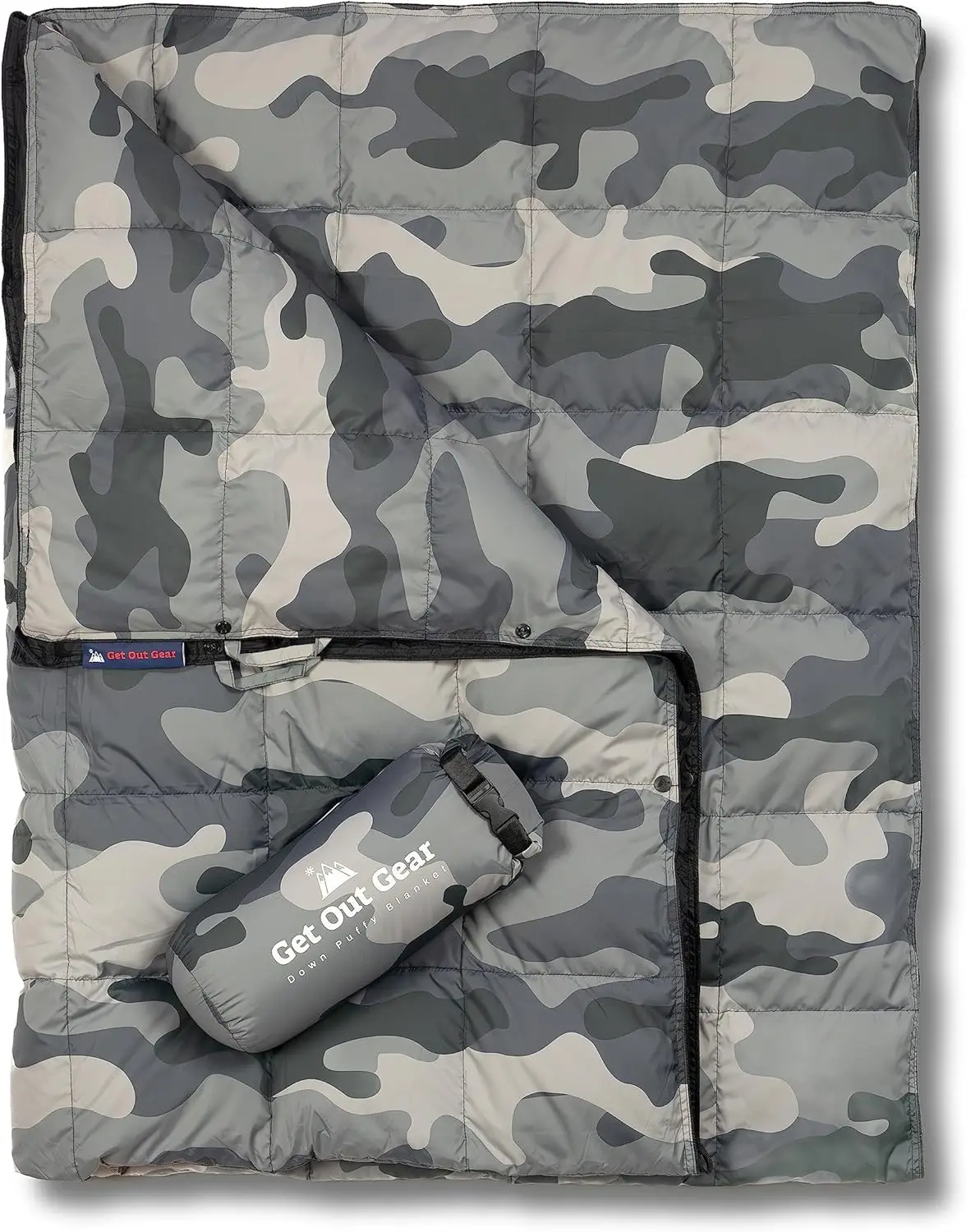 Puffy Packable Lightweight Warm Camping Blanket - Ideal for Outdoors, Travel, Stadium, Festivals, Beach