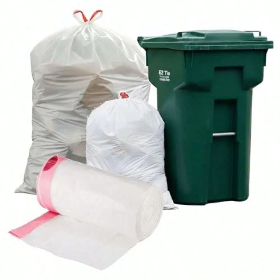 

13 Gallon W Garbage Bags Wit Red Drawst - Tall Tras Bags - Ome Office Resturant And Commercial Use 10