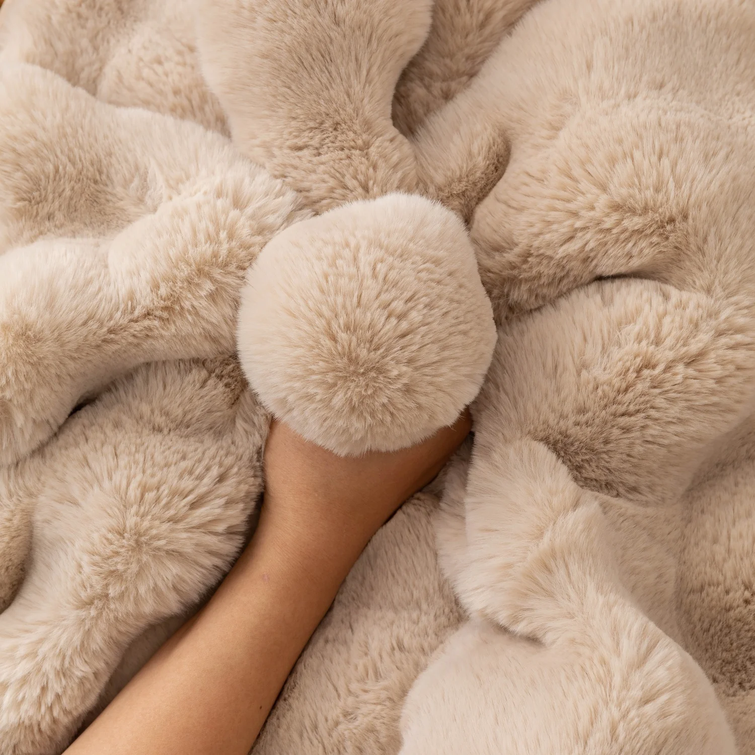 Verdicken Nachahmung Kaninchen Fell Plüsch Sofa Schonbezug Nicht-slip Weiche Sofa Handtuch Couch Kissen Für Wohnzimmer Moderne Wohnkultur – Detail 7