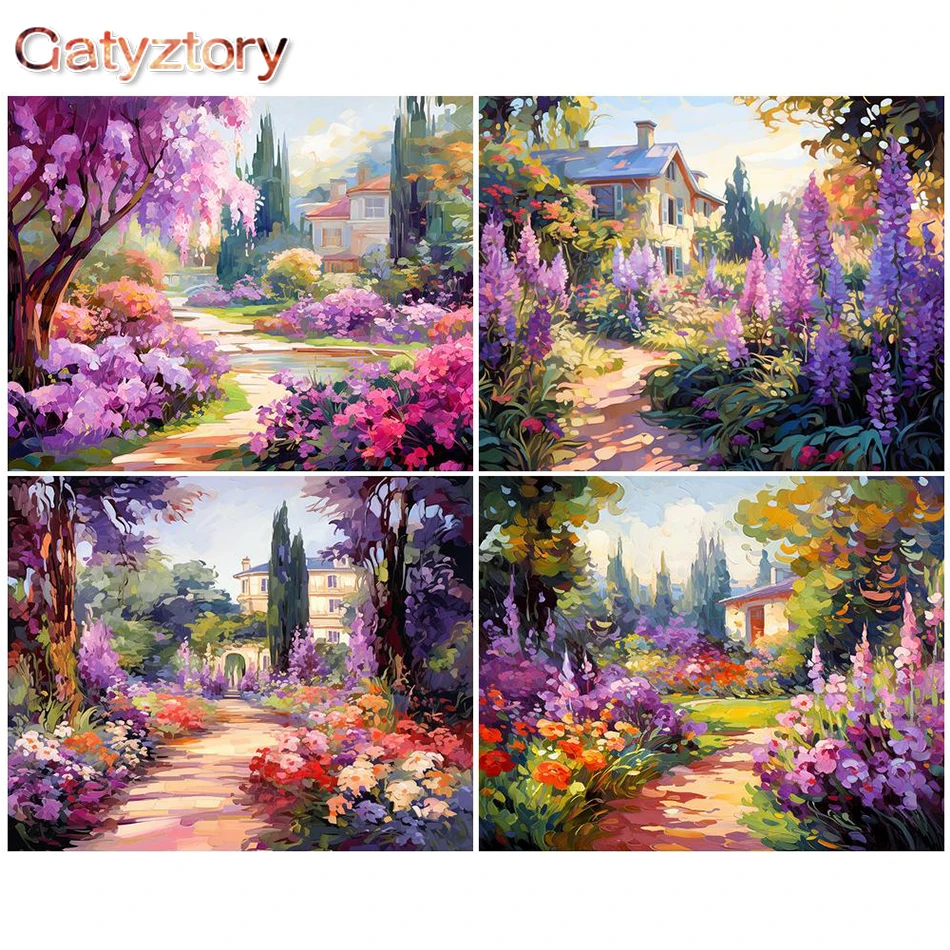 

GATYZTORY Painting By Numbers Landscape DIY Handworks Acrylic Oil Painting Hand Painted Art Gift Picture By Numbers Kits Home De