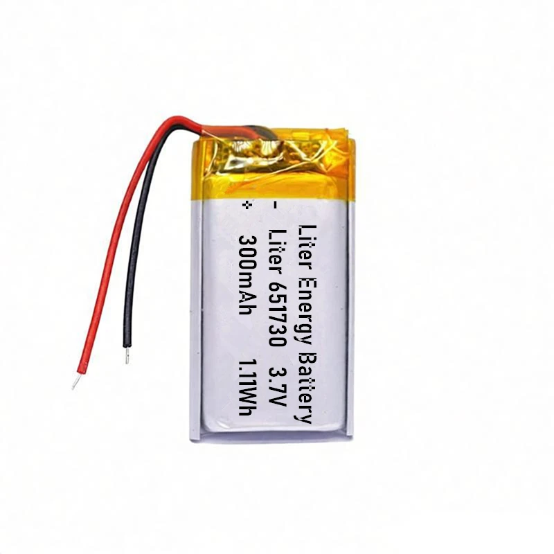 best battery brand 3.7v lithium polymer battery 651730 300MAH small toys MP3 MP4 GPS navigation mobile power